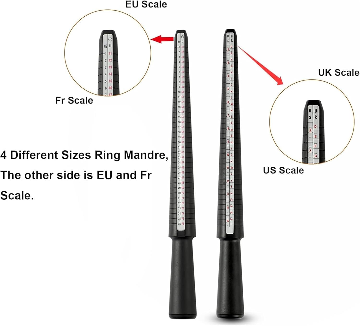 Ring Bender Tool for Jewelry Making - 6 Size Rings Maker Machine, Sizer Measuring Tool for Spoon Rings