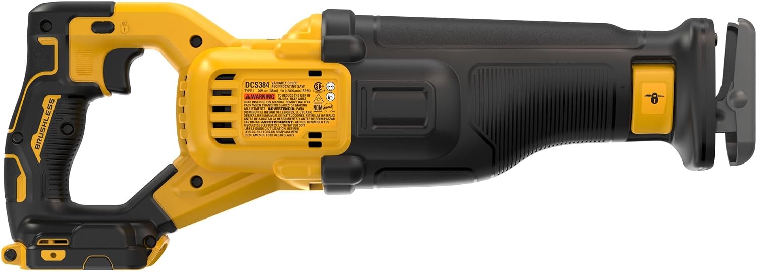 DEWALT 20V MAX* XR Brushless Cordless Reciprocating Saw (Tool Only) (DCS384B)