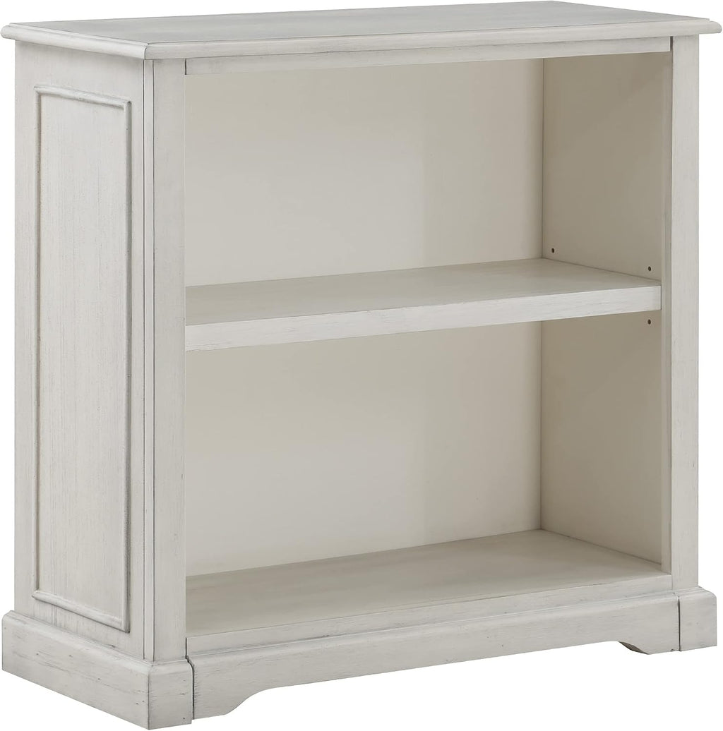 OSP Home Furnishings Country Meadows 2-Shelf Bookcase, Antique White