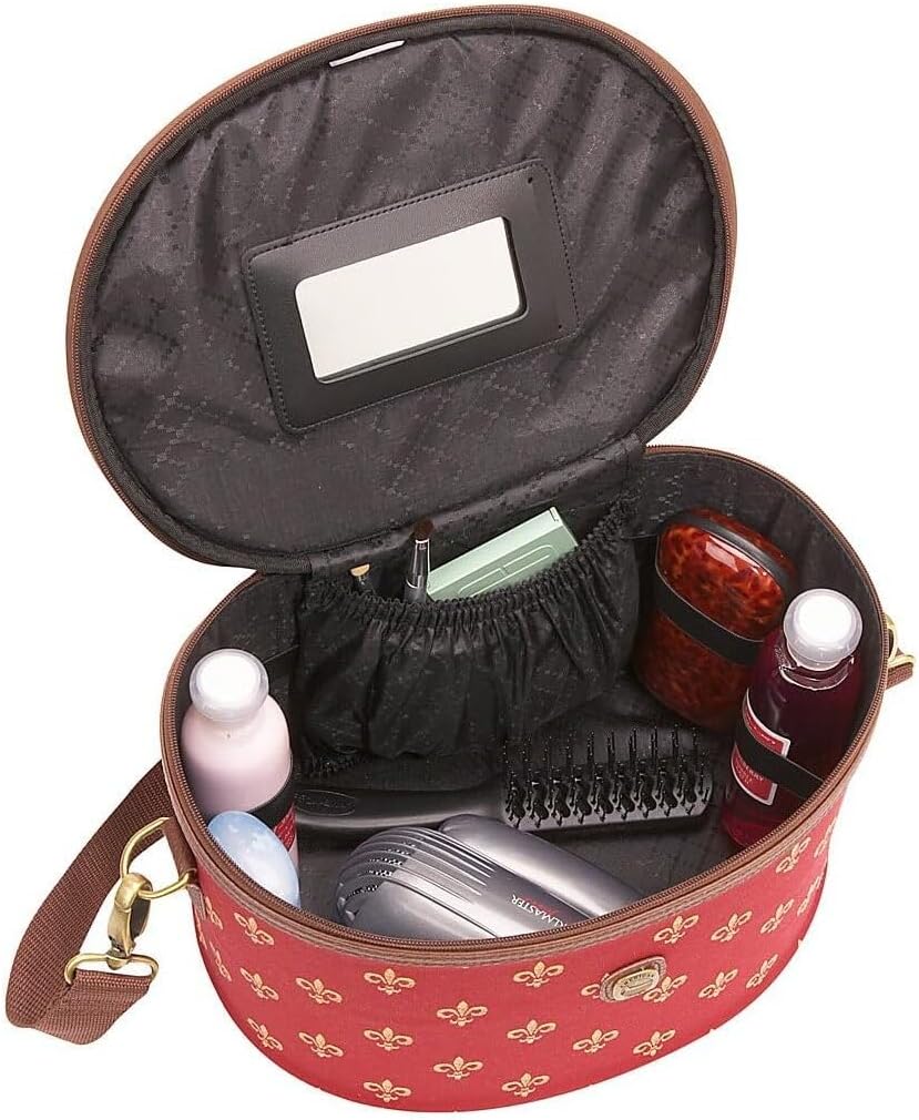 HomeStock Vintage Luggage Set 4 Piece - Antique Style Suitcase, Rolling Carry On, Doctor Bag, Cosmetic Case