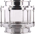 DERNORD In-Line Sight Glass with Clamp End,Flow Sanitary Straight Sight Glass SUS316 6 Inch Tri Clamp Type (Flow Pipe OD 152MM)