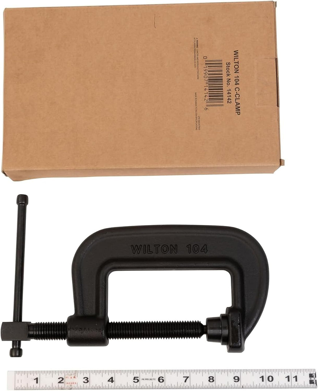 Wilton Brute Force C-Clamp, 3-3/4' Opening, 2-3/8' Throat, 10000 Lbs. Clamping Force (Model 104)