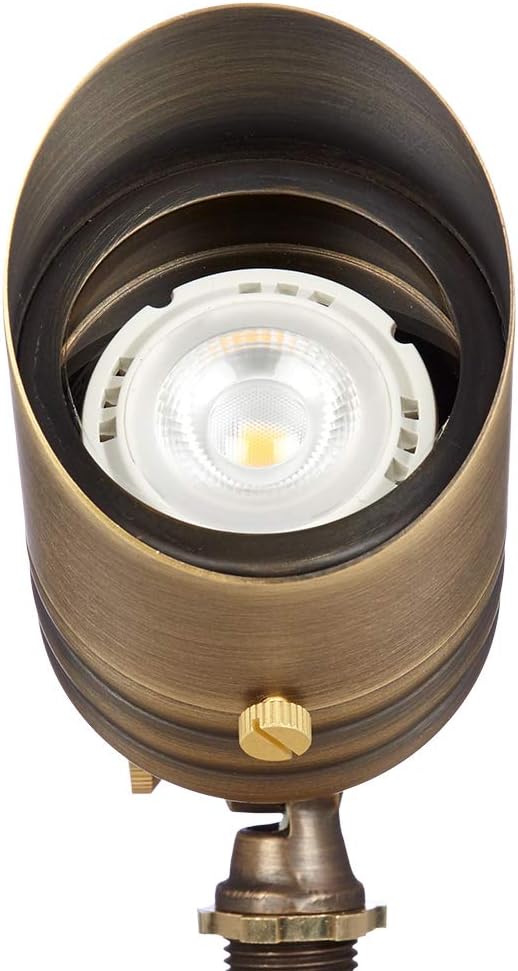 VOLT 20-Pack 12V Fat Boy Solid Brass Outdoor Spotlights (Bronze) for Low Voltage Landscape Lighting of Yard, Lawn, Garden, Patio, Trees & House