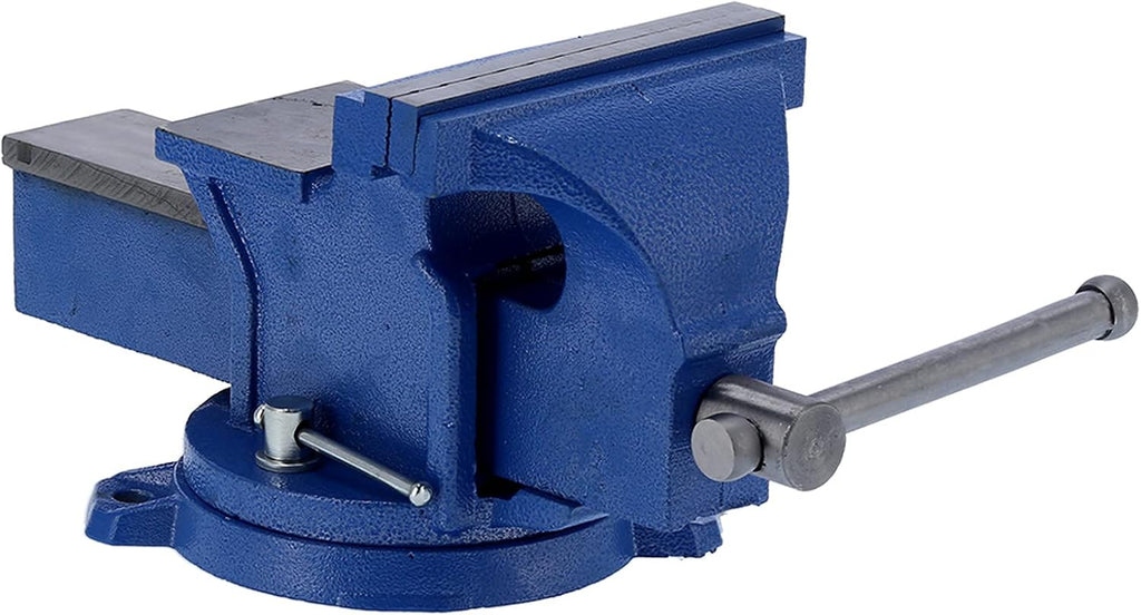 Bench Vise Heavy Duty 6 Inch Swivel Base Tabletop with Anvil Premium Metal Locking Clamp for Milling Machines Mechanical Maintenance Drilling