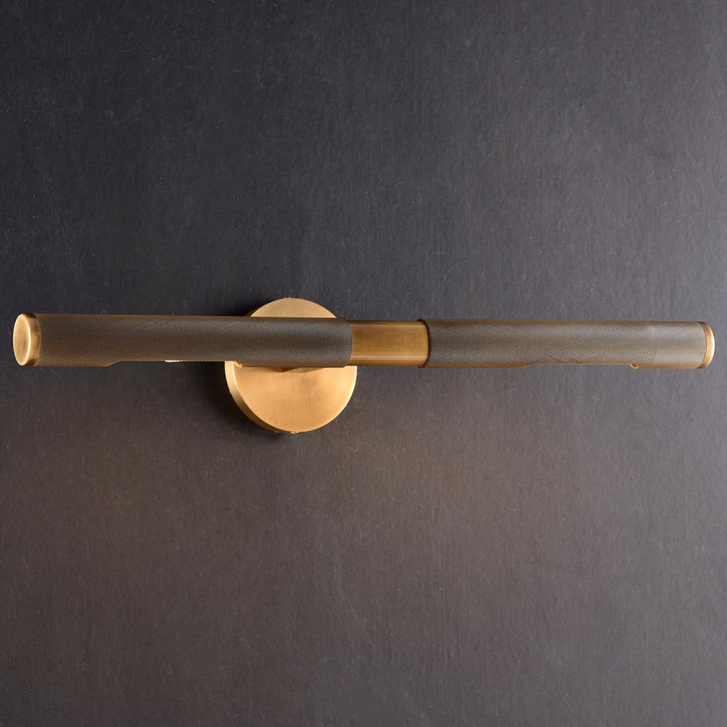18 Inches Brass Picture Light, 360°Rotatable Decorate Wall Sconce, Vanity Lighting for Bedroom, Bathroom, Antique Brass Finished