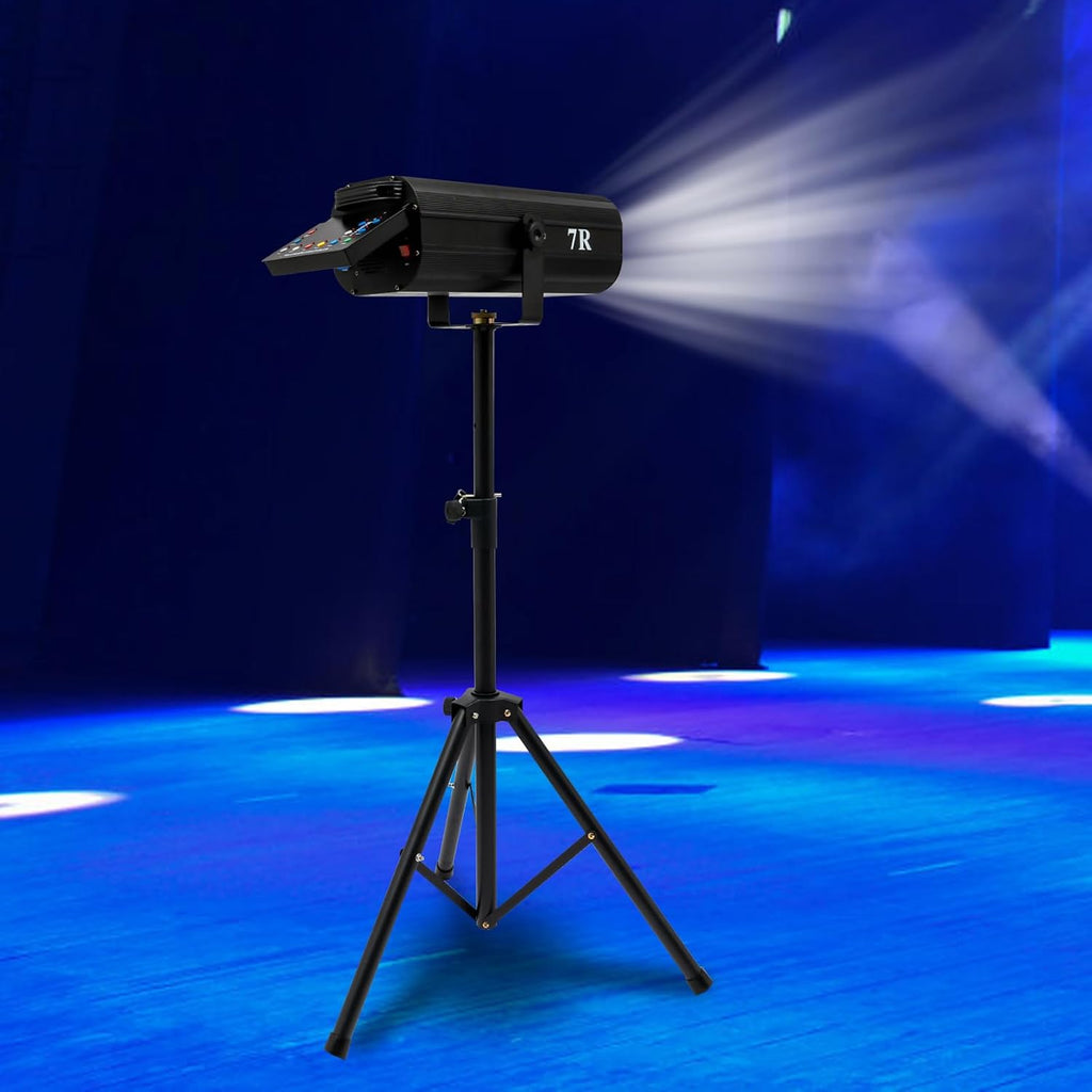Follow Spotlight for Stage, 230W LED Spot Light DJ Lighting with Control Panel & Adjustable Stand, Spotlight Disco Ball Light for Party Theater Wedding Show, 5 Colors, 164.04ft
