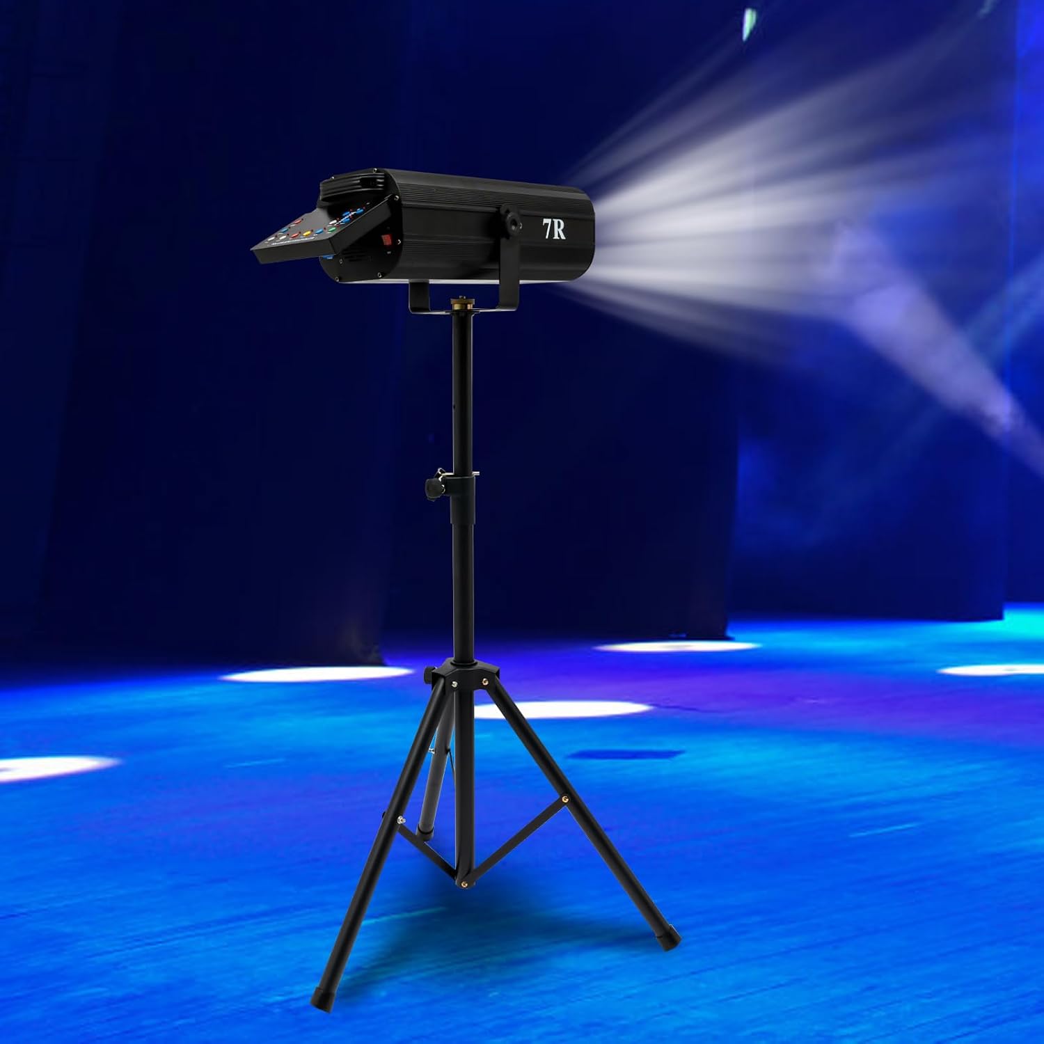 Follow Spotlight for Stage, 230W LED Spot Light DJ Lighting with Control Panel & Adjustable Stand, Spotlight Disco Ball Light for Party Theater Wedding Show, 5 Colors, 164.04ft