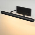 Art Picture Frame Wall Light: 24' Black Dimmable Vintage Artwork Brass Painting Spotlight - Hardwired Swing Arm Rotatable 3 Lights over Pictures - Linear Accent Lighting above Photo for Gallery Museum
