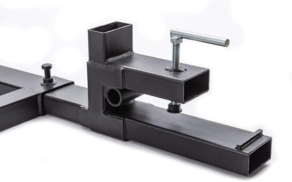 Heavy Duty Clamp on Pallet Forks w/Adjustable Stabilizer Bar -60' 4000lbs Max- Pallet Forks Clamp On for Tractor Bucket (60inch Total Length）