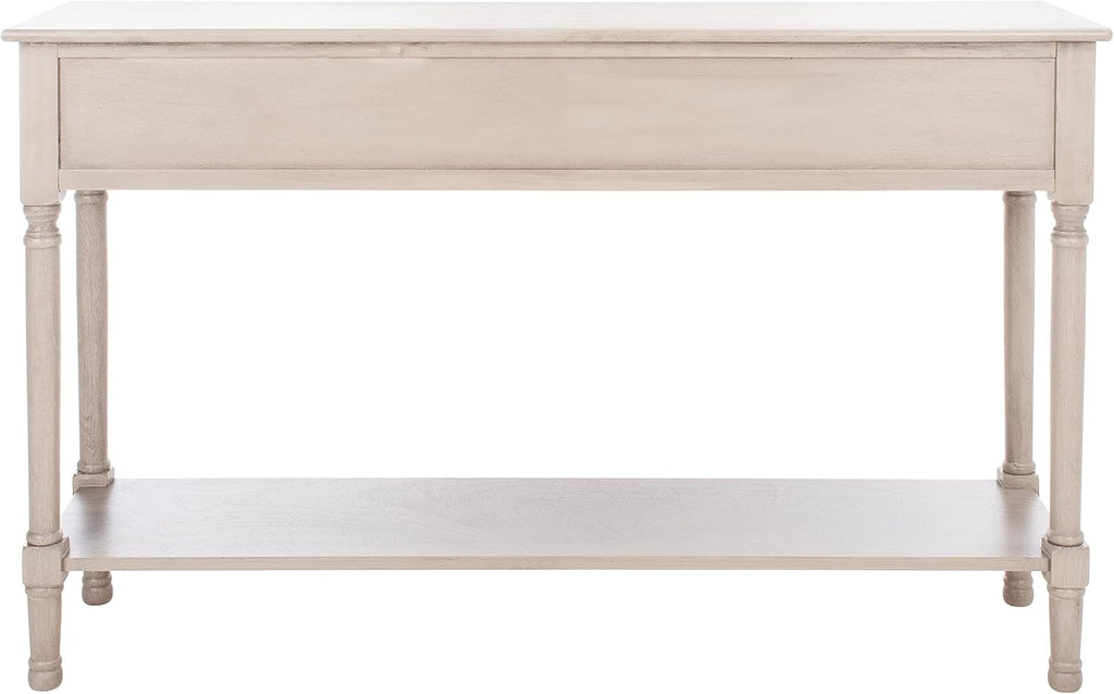 SAFAVIEH Home Collection Peyton Greige 3-Drawer Lower Shelf Console Table CNS5705D