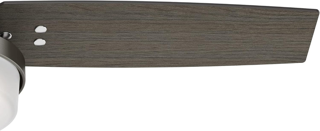 Hunter Fan 44 in Brushed Nickel Finish Indoor Ceiling Fan with Remote and LED Light, 3 Blades (Renewed)