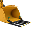 Clamp on Debris Forks Fits 48'' Bucket, 2500 lbs Heavy Duty Quick Attach Pallet Forks for Tractor Loader Skid Steer