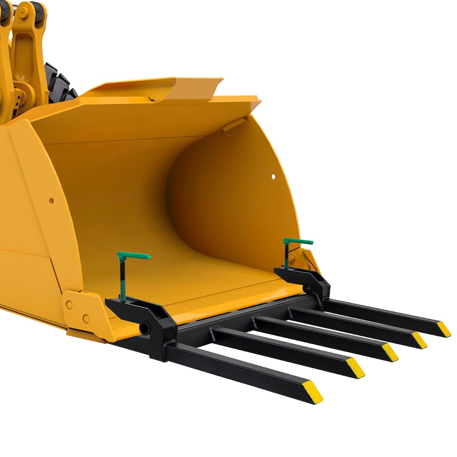 AHLOKI 60' 4000 LBS Clamp On Pallet Forks, Heavy Duty Forks for Tractor Loader Bucket, 48' 2500 LBS