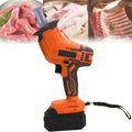 Electric Bone Saw,Cordless Reciprocating Saw with LED Light, Battery Powered,2 Blades, 0-3000RPM Variable Speed for Frozen Meat Pork Fish Ribs(2Battery+2Sawtooth)