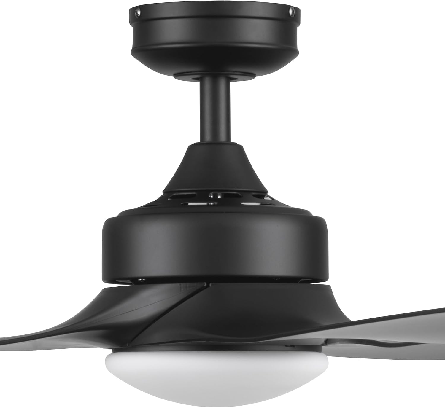 Honeywell Ceiling Fans Lynton, 52 Inch Indoor Outdoor Ceiling Fan with Color Changing LED Light, Remote Control, Matte Black High Performance Blades, Reversible Airflow - 51854-01 (Black)