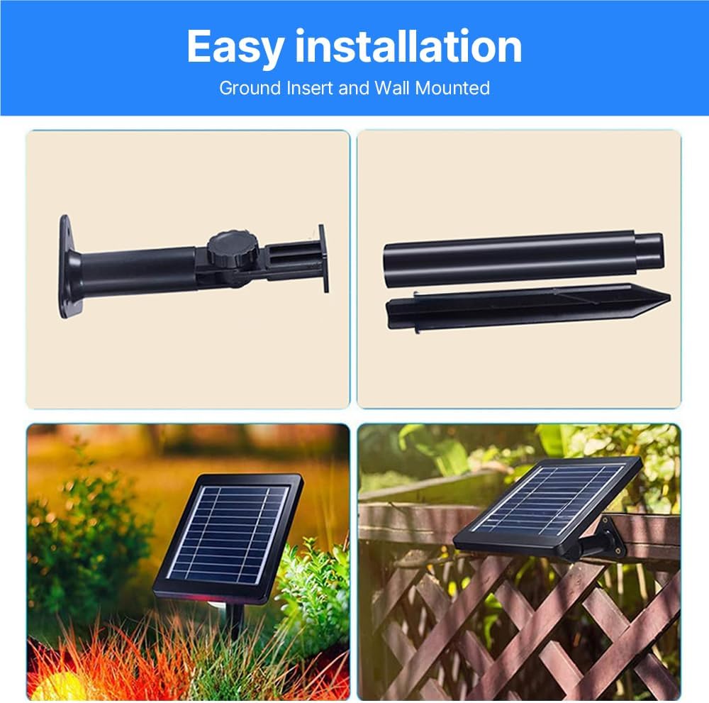 flexman Set of 6 Solar Pond Light, 6V 4W Solar RGB LED Submersible Fountain Lights with 16.4Ft Cord, Water Proof Adjustable Underwater Landscape Spotlights for Pool Garden Yard (Colorful Light)