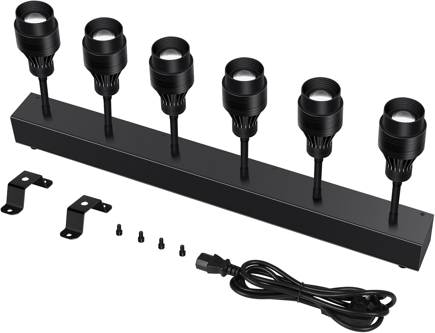 Pinspot Light Bar,6PC LED Pinspot Stage Lights Disco Ball Manual Zoom(15-60 Degree) 3200K Dimmable Warm White DMX Sound Activated Lights for Party Activities Live Show Concert Church Wedding