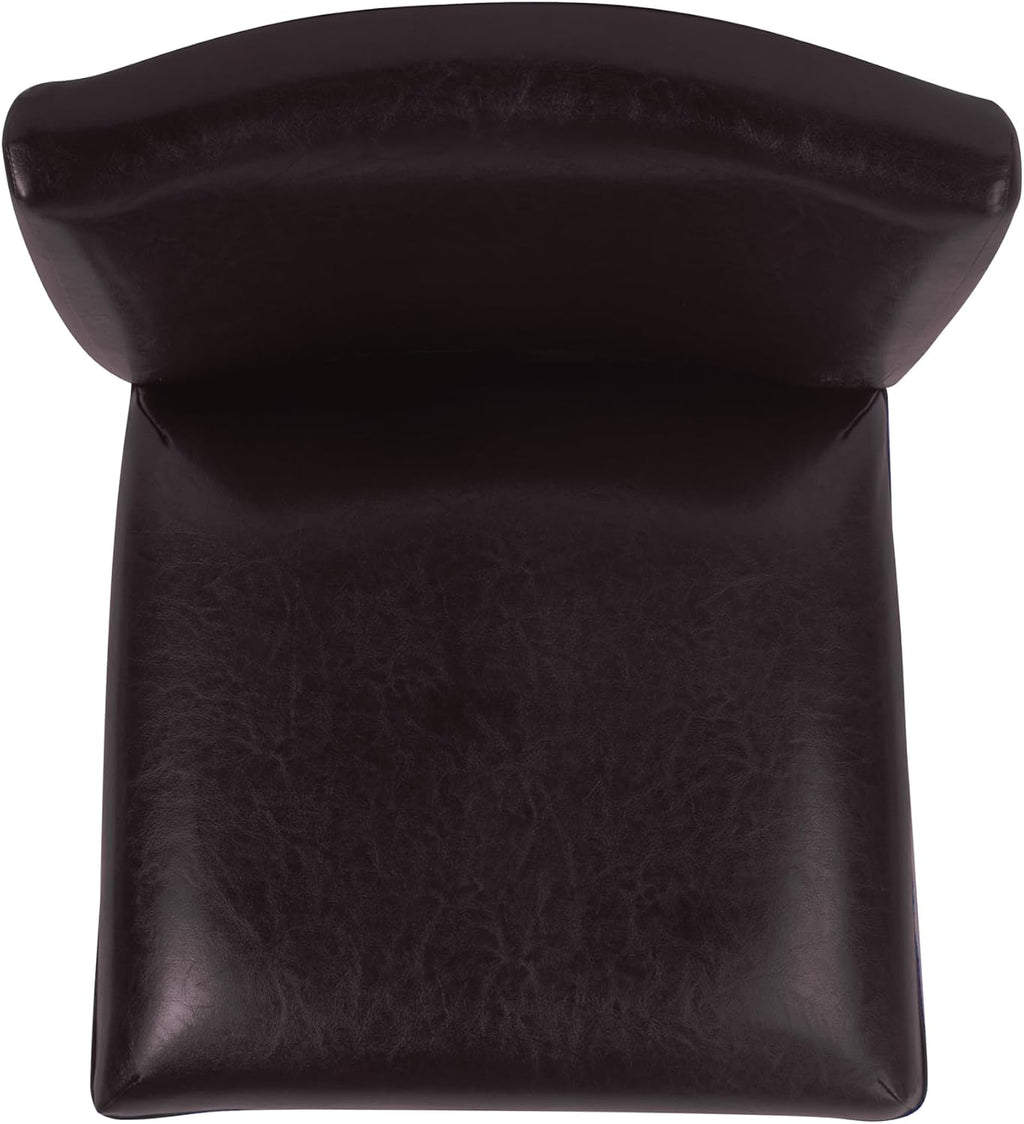 HomePop Counter Stool, 29-Inch, Dark Brown Faux Leather