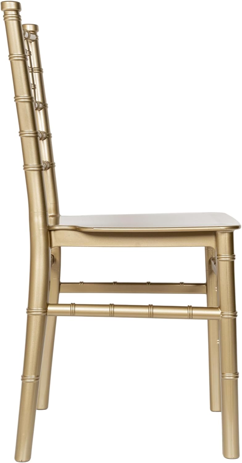 Flash Furniture Hercules 6 Pack Child's Gold Resin Party and Event Chiavari Chair for Commercial & Residential Use