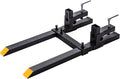 Heavy Duty Clamp on Pallet Forks w/Adjustable Stabilizer Bar -60' 4000lbs Max- Pallet Forks Clamp On for Tractor Bucket (60inch Total Length）