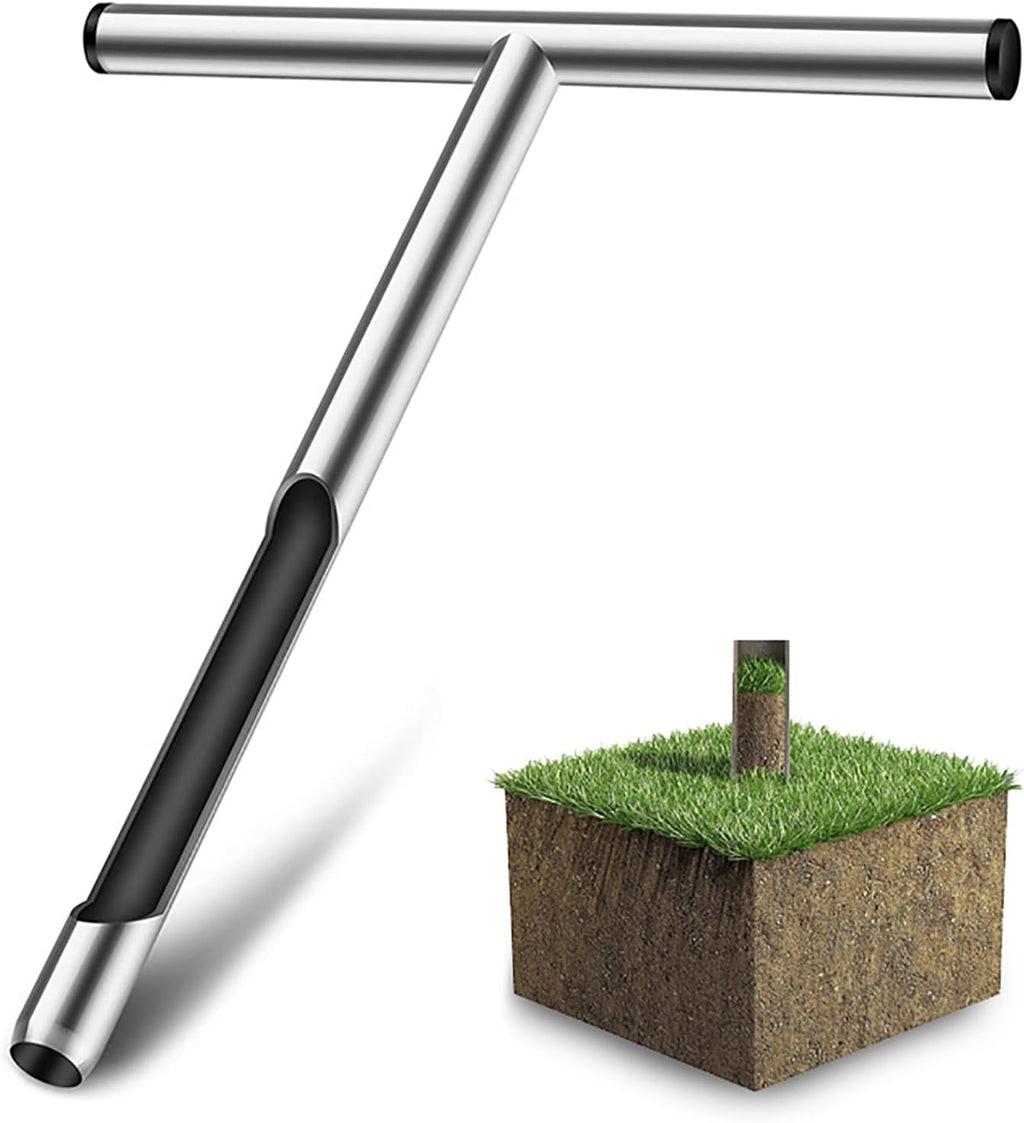 Soil Sampler Probe Kit - 21' T-Style Handle Soil Testing Tool for Accurate Plant Care, Garden, Lawn & Farm Soil Sampling - Essential Gardening Equipment