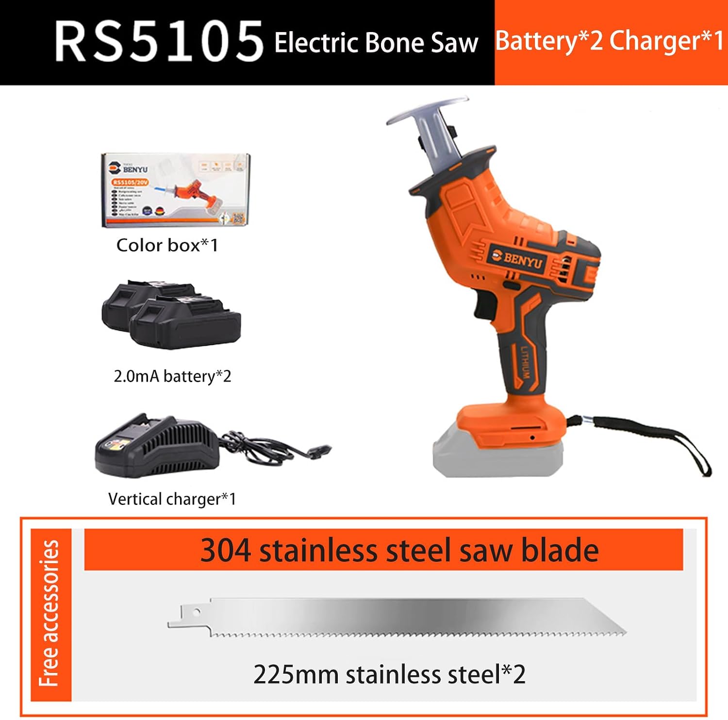 electric reciprocating bone saw electric butchers saw Handheld Reciprocating Saw Battery Powered Multifunctional Reciprocating Saw for Cutting Meat Beef Fish Ribs,D
