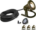 COLOER Brass Underwater Lights(Bronze) 4 Pack with LED MR16 Bulb 12V Low Voltage Fountain Lights IP68 Waterproof Copper Outdoor Landscape Lighting for Swimming Pool Ponds or Outside Water as Spotlight
