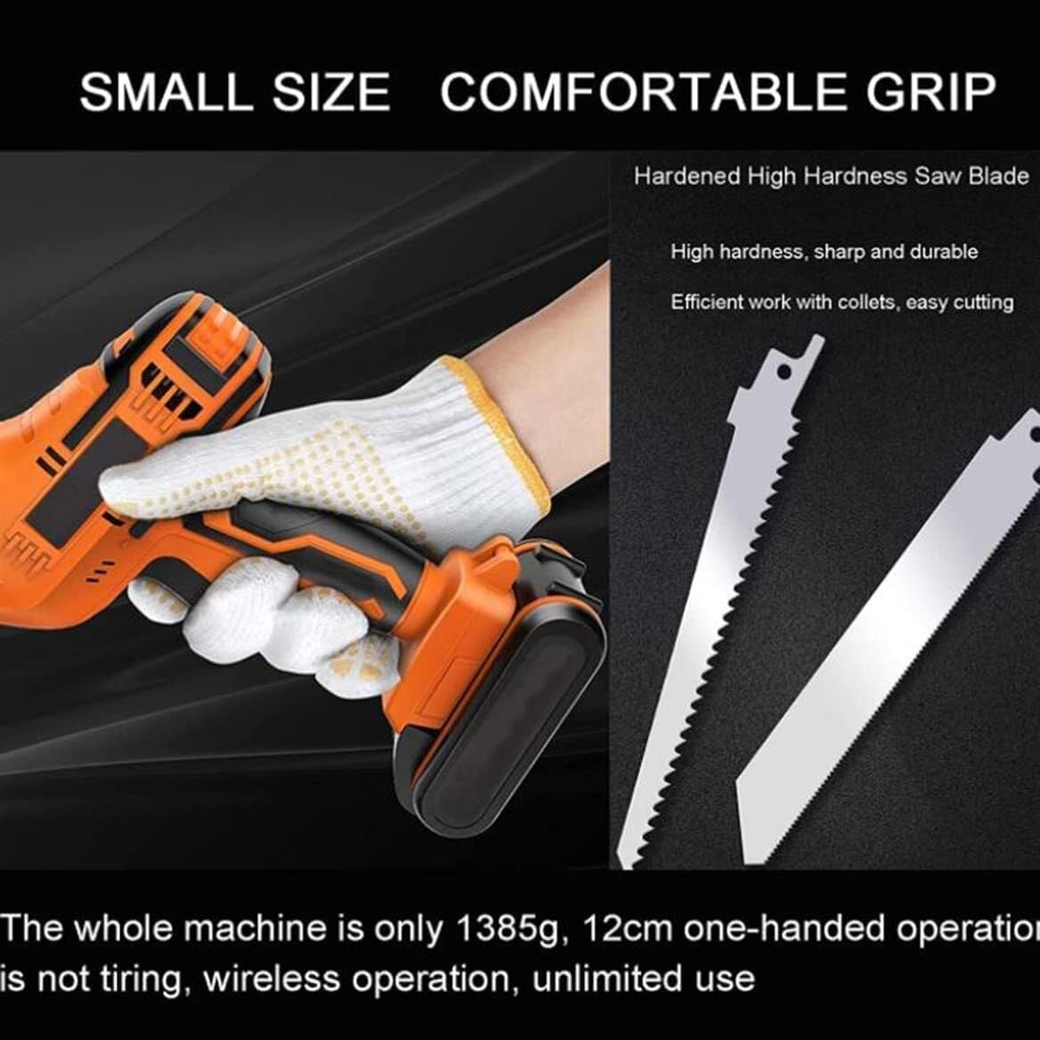 Bone Saw Electric, Cordless Reciprocating Saw, with LED light Meat Saw Butcher Cut Frozens Food with Ease/Bones for Home and Commercial, Battery Powered