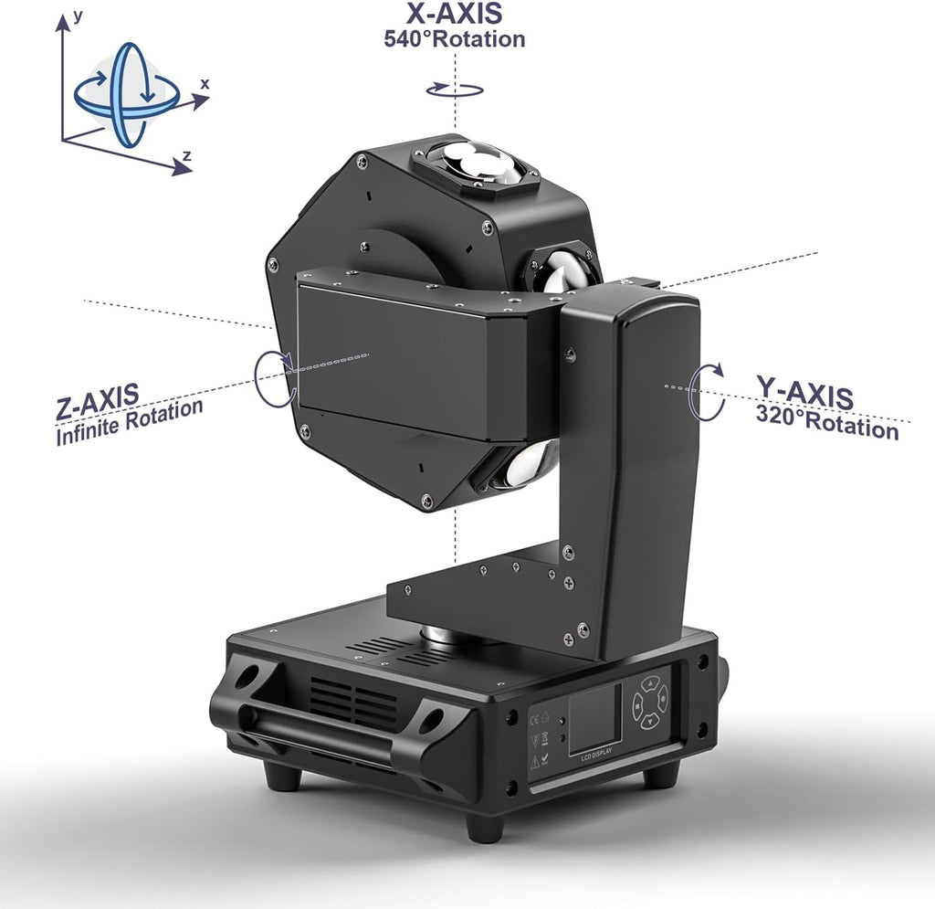 Moving Head DJ Lights - 6 x 40W RGBW Stage Lighting with 3-Axis Linkage, DMX & Sound Activated, DJ Beam Lights Spotlight - Perfect for DJ, Party, Wedding, Church, Live Show, Bar