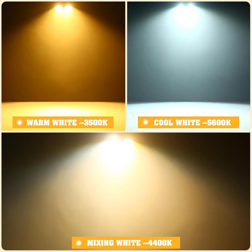 200W Blinder Stage Lights, 2-in-1 Warm & Cool White COB Spotlights, LED Par Lights with Auto/Sound/DMX/Master-Slave Audience Light for Events Wedding Theater Church Concert Party 8 Packs