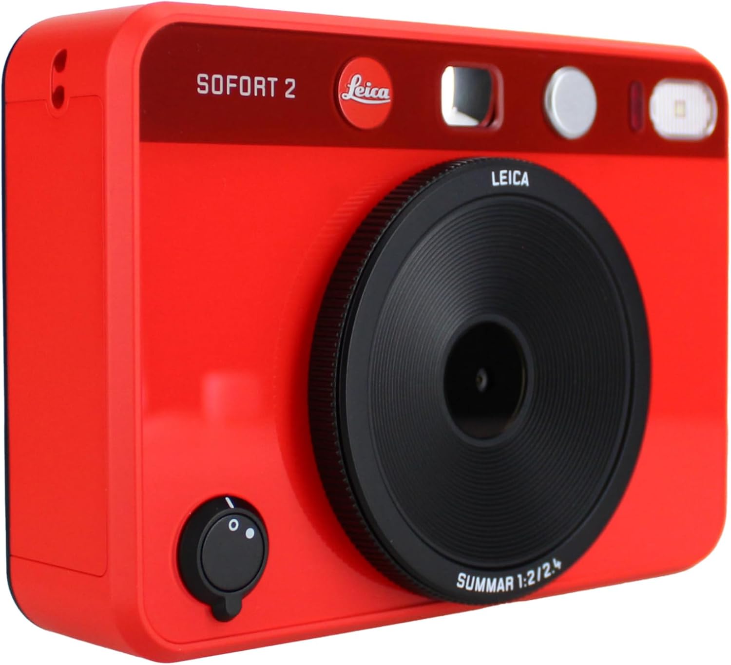 Leica Sofort 2 Hybrid Instant Photo Film and Digital Camera (Red) (19189) with LCD Display Bundle with Fujifilm Instant Film 100 Sheets + 128 GB Memory Card + Bag + Cleaning Kit