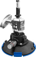 Kupo 6' Metal Pump Suction Cup, Heavy Duty Mount with Fixed 5/8' Swivel Baby Pin for Cameras, Lights, and Accessories on Smooth Surfaces for Production Rigging (KG119611)