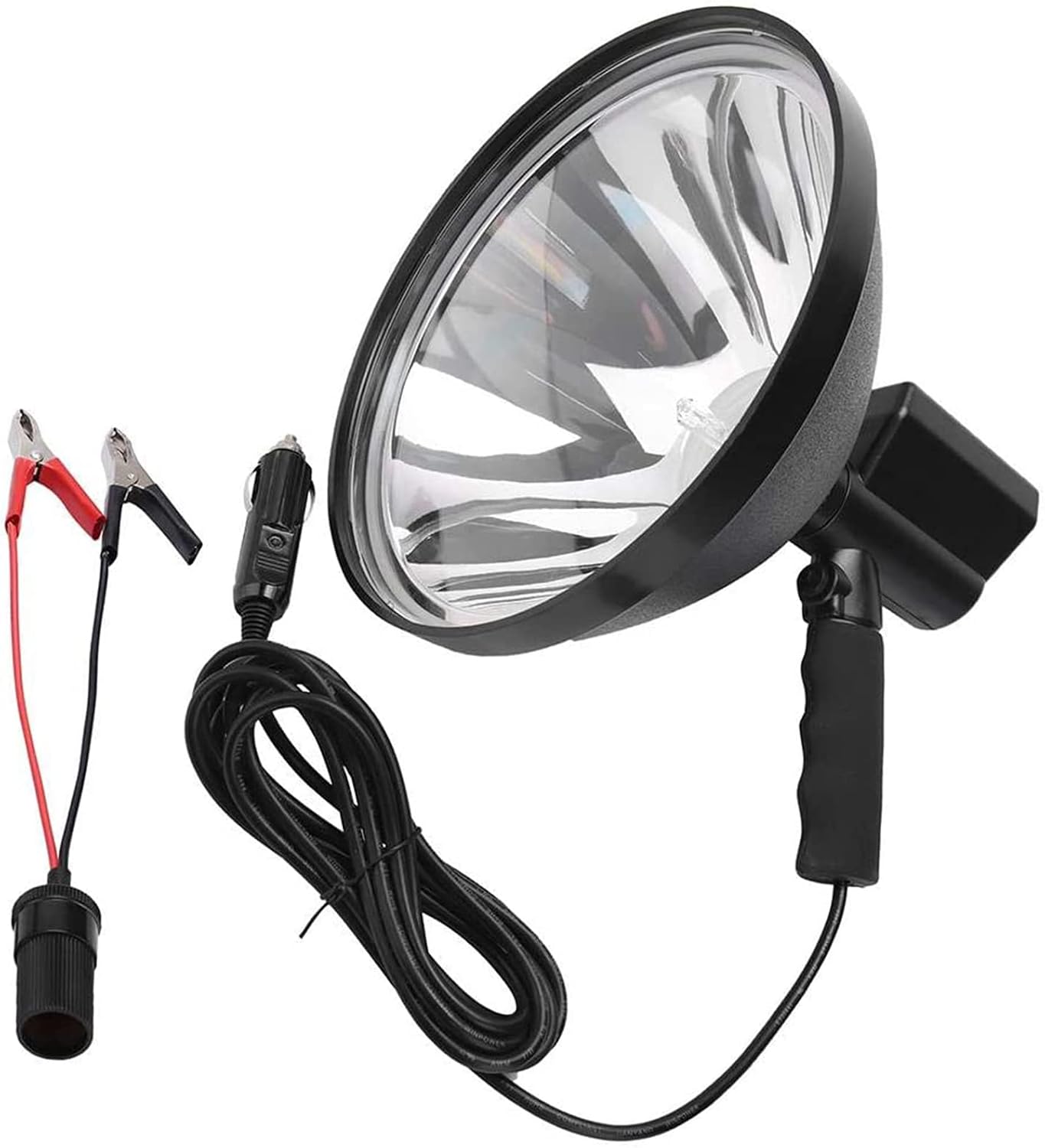 Garosa HID Portable Xenon Spotlight 100W DC12V HID Handheld Torch Hunting Light Spot Light Work Spotlight 9 Inch Handheld Flashlight Spot Beam Black for Camping Fishing Boat Outdoor Indoor