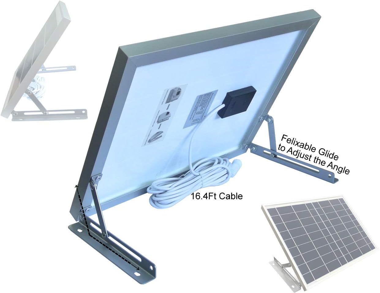 SUNLONG 120 LED Solar Flood Lights,Outdoor Waterproof Sign Lights Aluminum Casting Security Light for Garage Billboard Yard Parking Patio