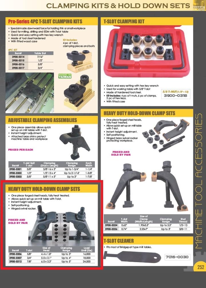 HHIP 3900-0312 Steel Large Universal Adjustable Clamp Set, 6' x 2.3'
