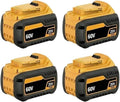 20V/60V Replacement Lithium-Ion High Battery Compatible With Dewalt DCB200 DCB204 DCB612 DCB206 Drill Cordless Power Reciprocating Saw Tool Packs(4pcs 9AH)