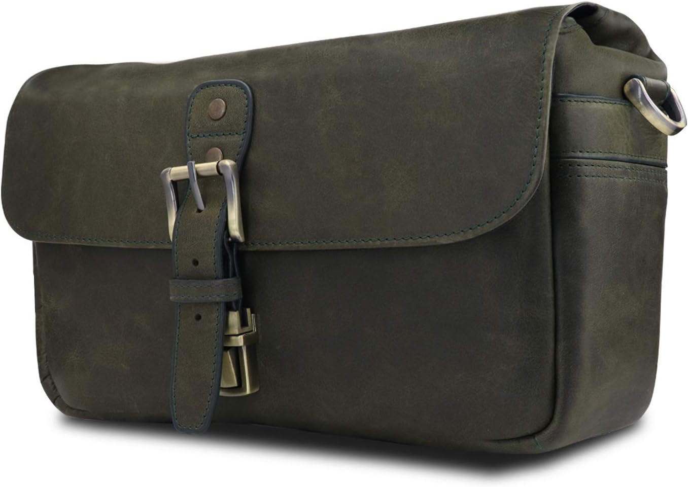 MegaGear Torres Genuine Leather Camera Messenger Bag for Mirrorless, Instant and DSLR Cameras