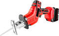 Cordless Reciprocating Saws - Compact Saw W Battery&Charger, Variable Speed, 4 Saw Blades, Tool-Free Blade Change Ideal For Metal,Wood Cutting Pruning (two batteries)