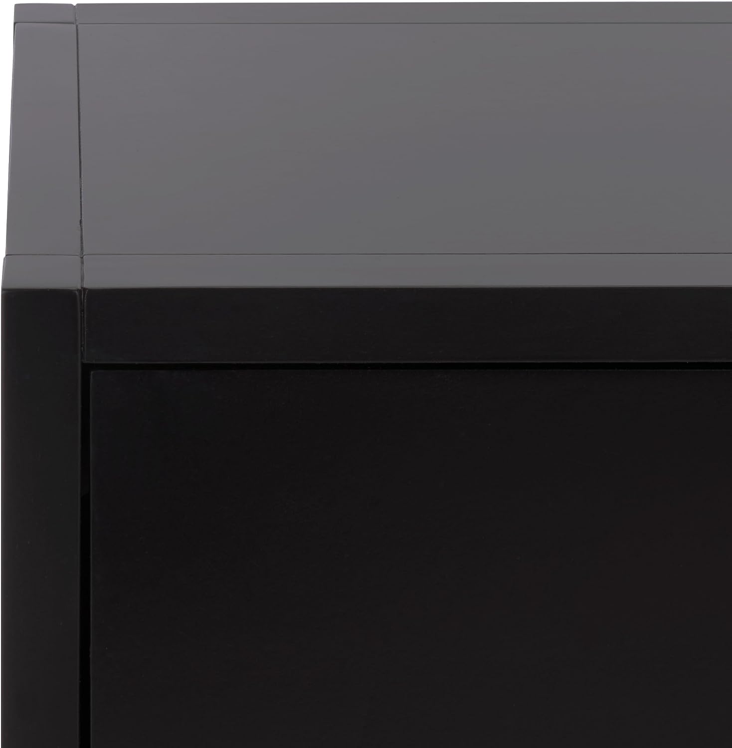 SAFAVIEH Furniture - Sadie 1-Drawer Nightstand - Black - Wood - Glam Gold Hardware Design - Ideal for Bedroom, 21' W x 17.2' D x 26' H - Fully Assembled (NST9201E)