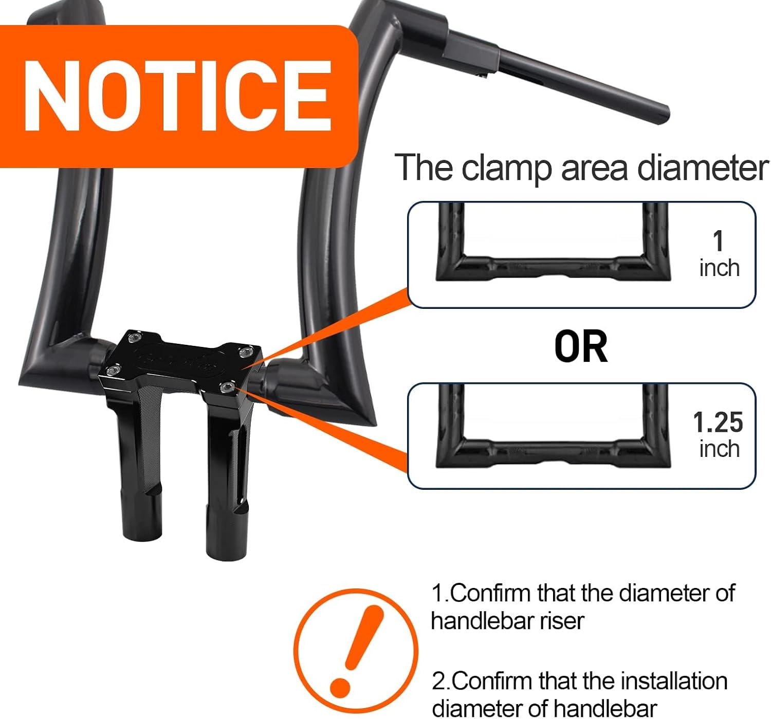 Aluminum CNC straight-type universal handle lift frame, suitable for Harley, Dyna Softail Sportster low rider models, Fat Street Bob FLSL FXBB FXBR FXLRST models (6inch)