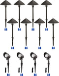 LEONLITE 12-Pack Low Voltage Landscape Lighting Kit, 12-24V LED Pathway Lights, Aluminum Outdoor Landscape Spotlight, Yard Light Kit for Walkway, Garden, ETL Listed, CRI90, 3000K Warm White