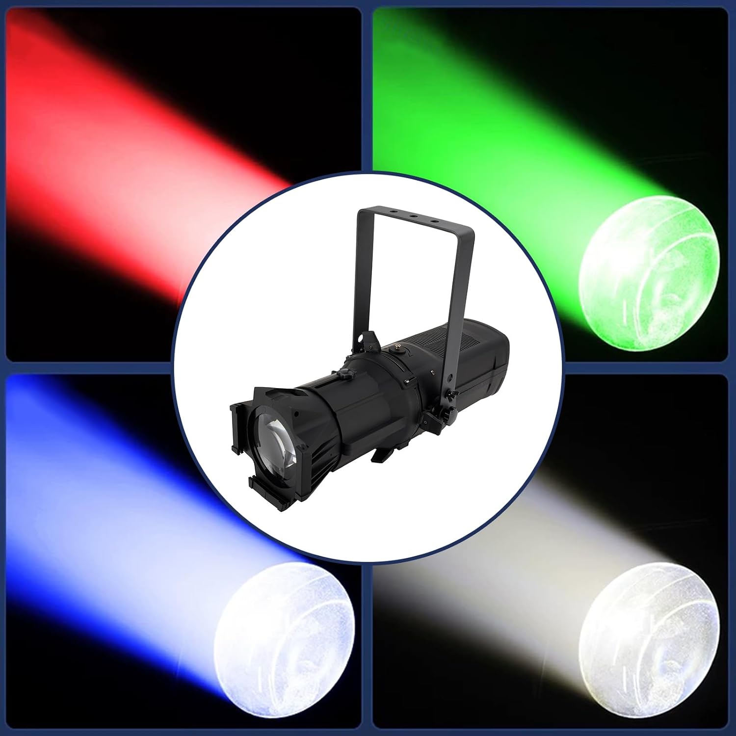 Topteng 250W Profile Spotlight 4In1 RGBW 17° Beam Angle LED COB Light For Event Lighting Disco Party DJ Moving Head Stage Lights for Church, Night Clubs, Entertainment Halls, Disco, Hotels, Shops
