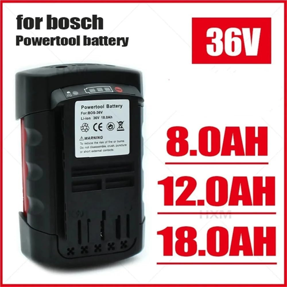 36V Replacement Lithium-Ion Battery Compatible With BOSCH BAT4030 BAT4040 BAT4050 BTA4060 Cordless Power impact drill reciprocating saw Tool Packs(12000mAh)