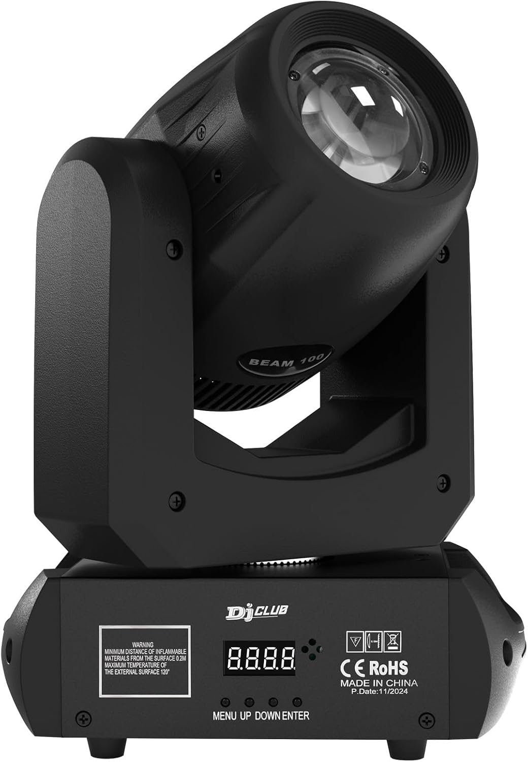 100W LED Moving Head Lights Beam 14Gobos 11Colors 8 Face Roto Prism Super Bright Silent Cooling System Dj Disco Light Spotlight Stage Light for Wedding Party Church Live Show Club (2 Pack)