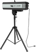 Led Follow Spot Light Led Stage Spotlight with Stand, Manual Control Stage Spotlight Stand Adjustable Aperture, Dj Wash Light w/Stand, Led Spotlight for Stage, Led Light Follow Spot Beam Light (200W)
