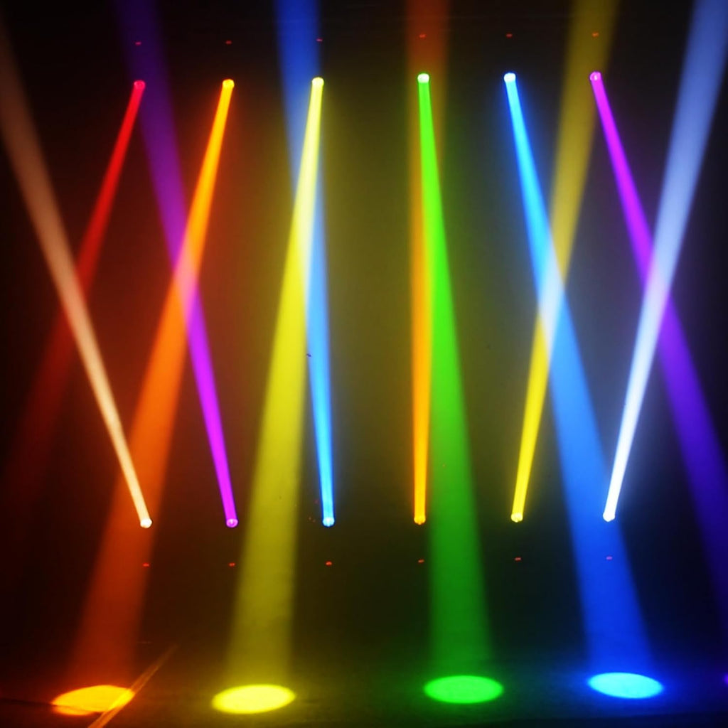 100W LED Moving Head Lights Beam 14Gobos 11Colors 8 Face Roto Prism Super Bright Dj Disco Light Spotlight Stage Light for Wedding Party Church Live Show Club (1 Pack)