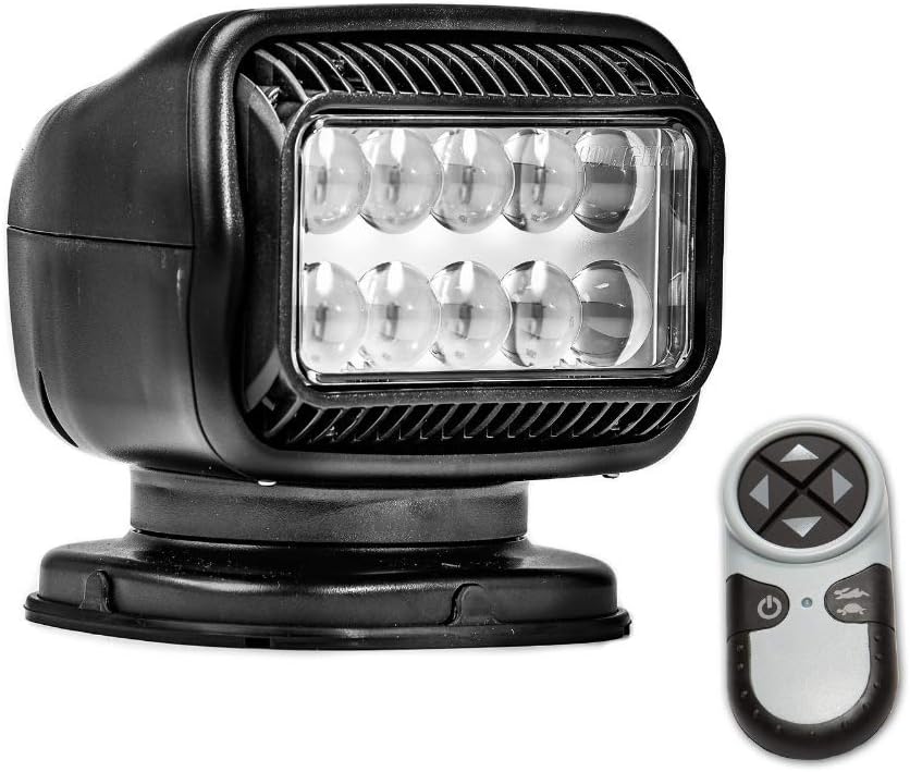 Golight | GT Series Model 20514GT LED Spotlight, Permanent Mount, Wireless Hand-Held Remote, Black