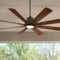 Casa Vieja 54' Inspirit Bronze LED Damp Remote Ceiling Fan