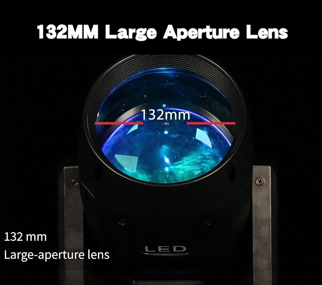 SHEHDS Moving Head Lights LED 150W Beam Effect 2.2° Beam Angle Spotlights 13 Colors 14 Gobos 8+18 Facet Prism DMX512 Large Aperture Lens DJ Stage Light for Holiday Dance Party