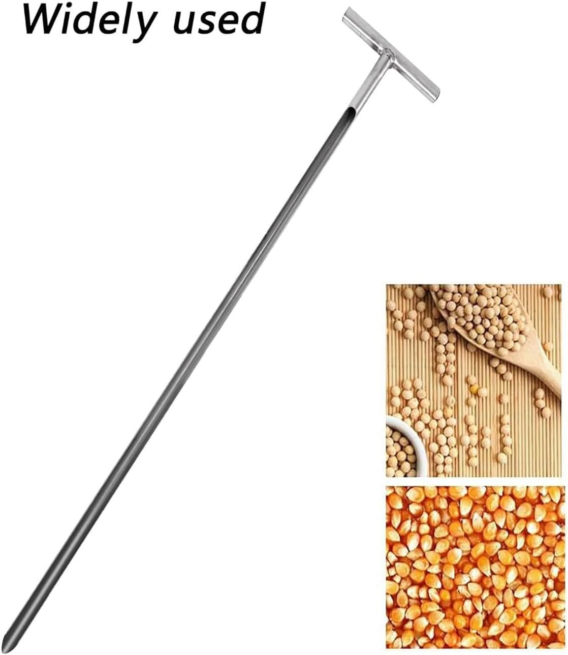 Stainless Steel Soil Sampling Probe Kit - 50cm Grain Sampler Tool for Soil Tests - Durable Solid Sack Bag Included - 2.2cm Diameter for Accurate Sampling